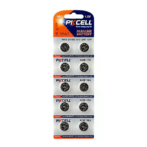 Pkcell batterie alcaline AG10 blister 10 pezzi