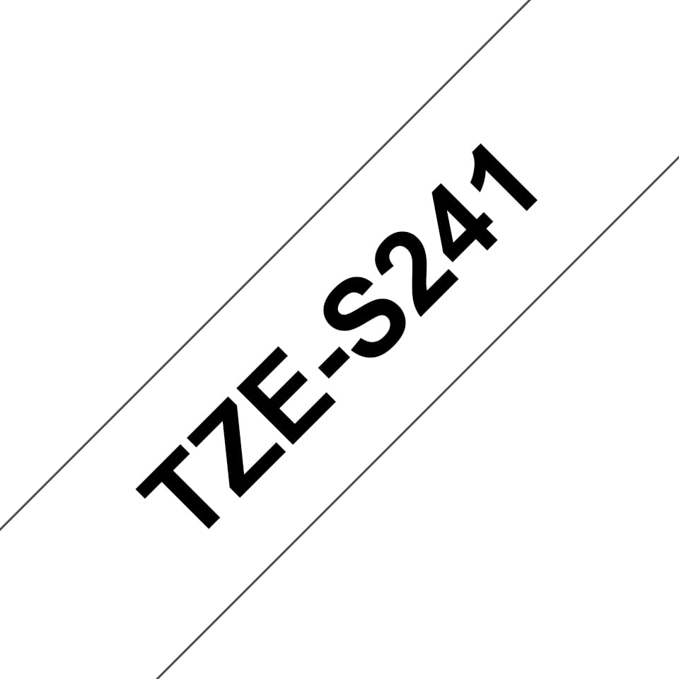 Brother TZE-S241 nastro per etichettatrice Nero su bianco TZ Brother Nastro 18mm Nera Bianco Ades Resis
