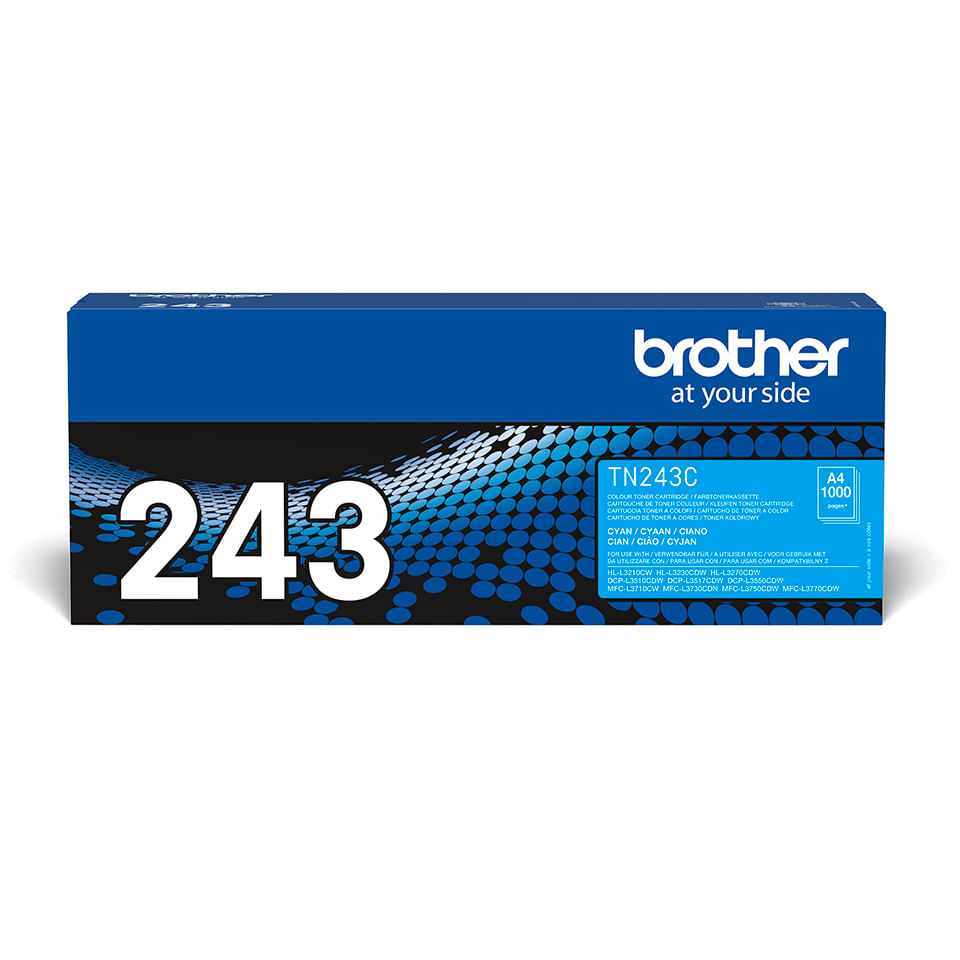 Brother TONER BROTHER TN-243C Ciano 1000PP X HL-L3210CW HL-L3230CDW HL-L3270CDW DCP-L3550CDW MFC-L3730CDN MFC Brother TN-243C cartuccia toner 1 pz Ori