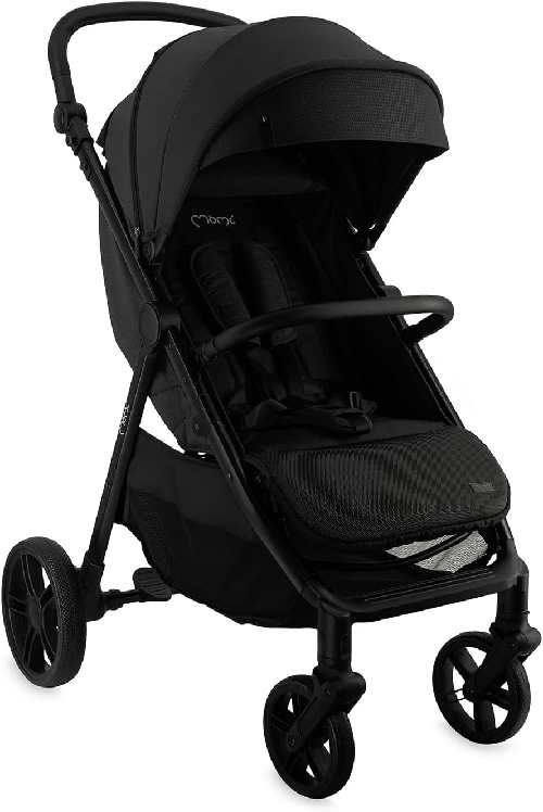MoMi Passeggino Leggero e Compatto CLARA BLACK Con Coprigambe Omologato 22 Kg