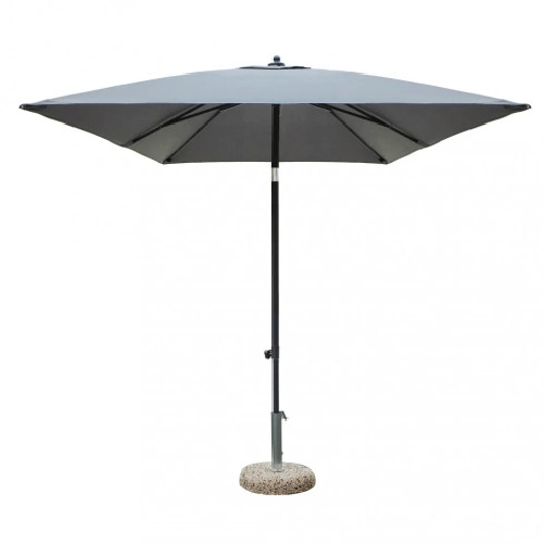 Ombrellone da Giardino Nero Grigio Rettangolare 2x3 Mt Palo Centrale