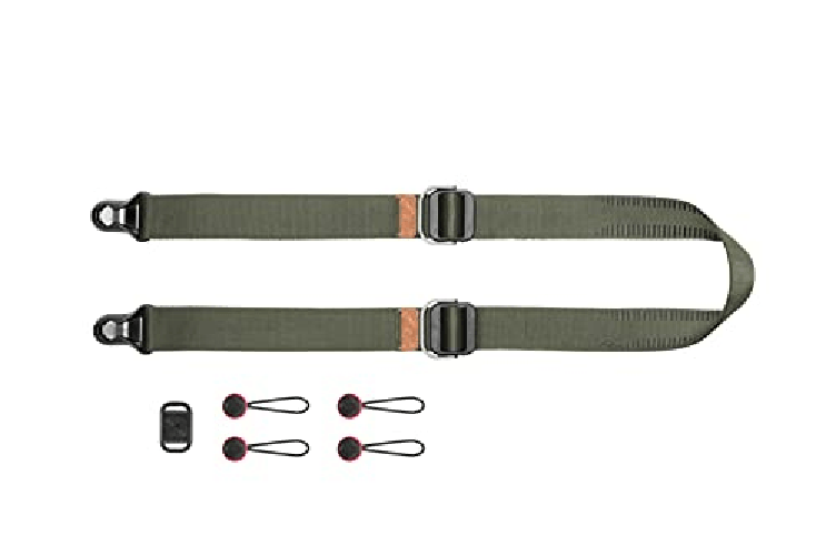 Peak Design Slide Lite SLL-SG-3 - Tracolla Verde Salvia per Fotocamere Reflex Peak Design Slide Lite tracolla Fotocamera Pelle, Nylon Verde