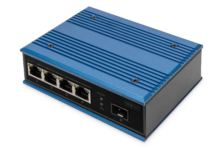 Digitus DN651131 Switch Poe di Rete Fast Ethernet a 4 Porte Industriale Non Gestito 1 Collegamento Sfp Digitus Switch PoE di rete Fast Ethernet a 4 po