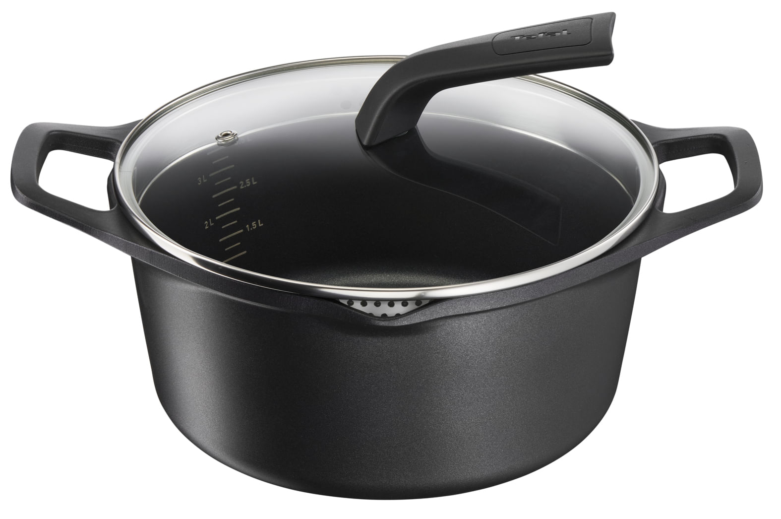 Tefal Casseruola con coperchio Tefal E2494644 Nero Ø 24 cm Tefal E24946 Rotondo Nero