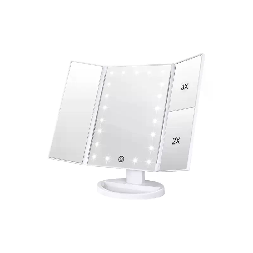 Specchio Trucco Cura della Pelle ante 22 LED 360° 1x 2x 3x interruttore Touch