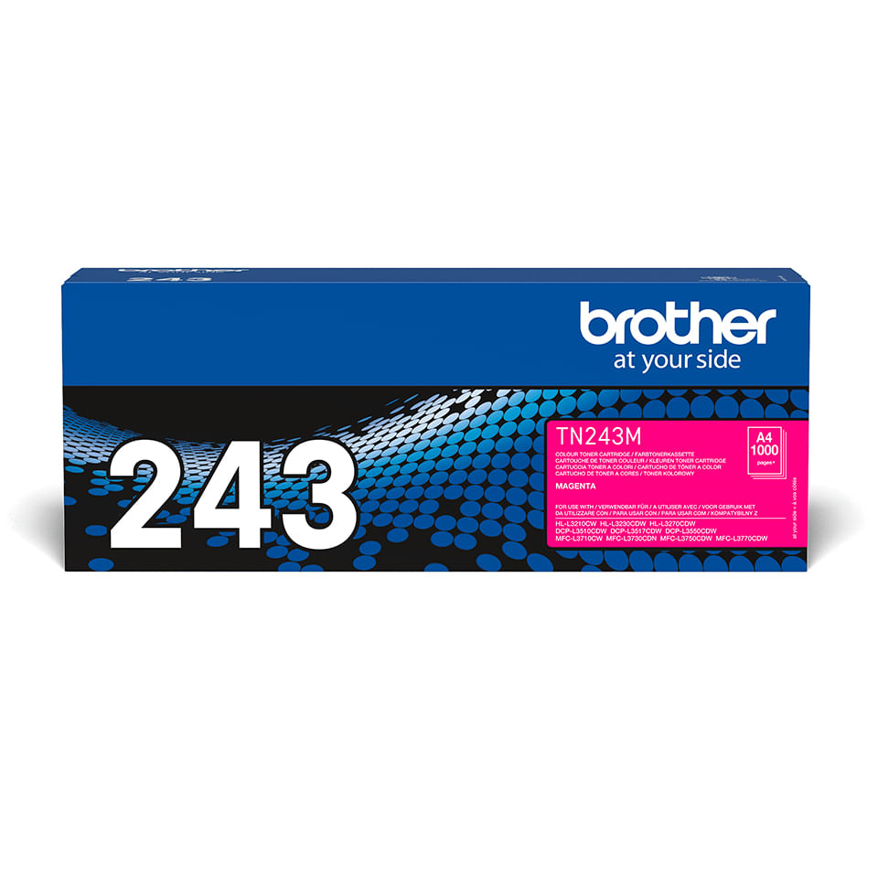 Brother TONER BROTHER TN-243M Magenta 1000PP X HL-L3210CW HL-L3230CDW HL-L3270CDW DCP-L3550CDW MFC-L3730CDN MFC Brother TN-243M cartuccia toner 1 pz O