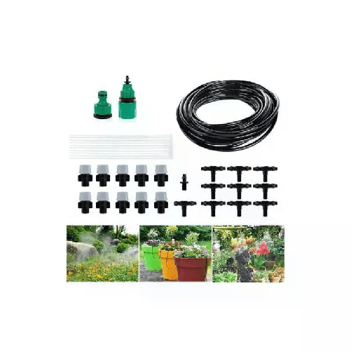 Kit tubo sistema a goccia acqua nebulizzata irrigazione giardino giardinaggio 5 m
