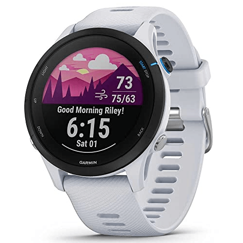 Garmin Forerunner 255 Music 3,3 cm (1.3") MIP 46 mm Digitale 260 x 260 Pixel Touch screen Bianco Wi-Fi GPS (satellitare)