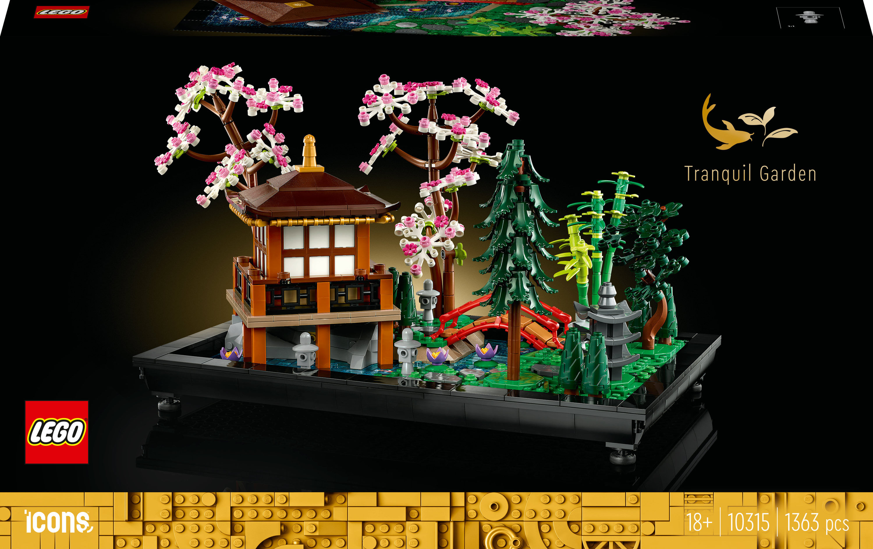 LEGO 10315 Icons - Giardino Tranquillo Zen per Adulti LEGO Icons 10315 Il Giardino Tranquillo, Kit Giardino Botanico Zen per Adulti con Fiori di Loto,