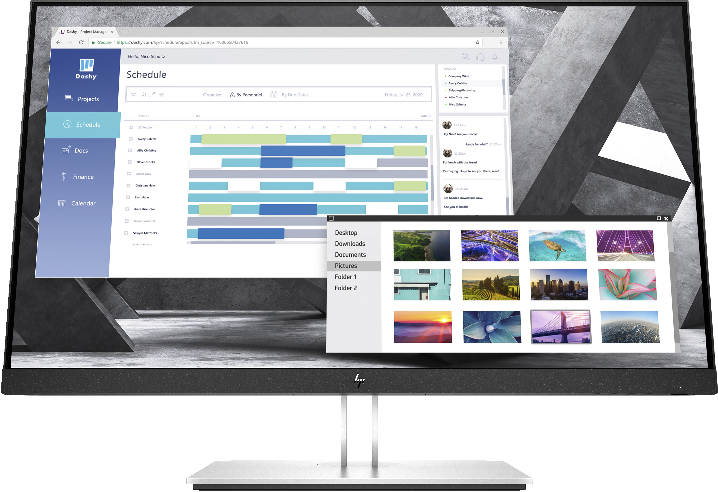 HP E27q G4 - Monitor LED QHD da 27" con Supporto HP E-Series E27q G4 QHD Monitor