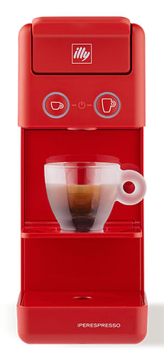Illy Y3.3 Rossa Macchina per caffè a capsule iperespresso - in omaggio 36 classic, 18 intenso Macchina da caffè Illy Y3.3 Rossa - Compatibile con Caps