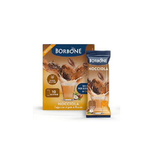 Caffè BORBONE 10 bustine solubile per sistema a cialde nocciola Caffè Borbone STICKNOCCIOLA caffè istantaneo 12 g Stick
