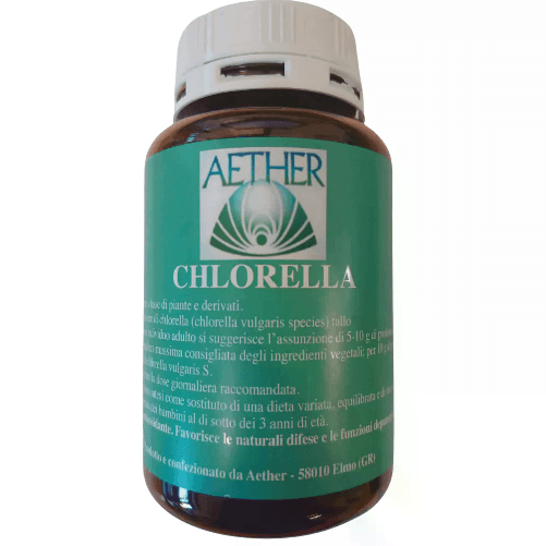 Chlorella 100% Pura Organica Biologica in polvere 100 gr, - Aether