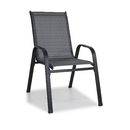 CRO SET 4 PZ Sedia in acciaio e textilene 2x1 - tubo 42x14x0,8mm - k/d