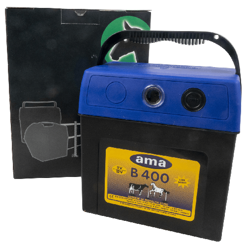 Elettrificatore Ranch Ama B400 a batteria con alimentazione 9/12V
