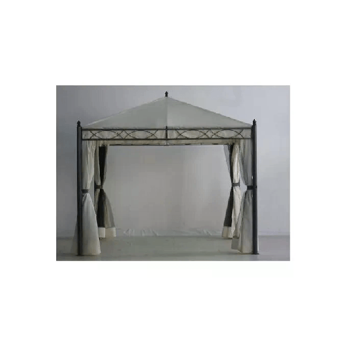 Gazebo Ferro 3x3mt Oregon Pvc con Tende e Zanzariere