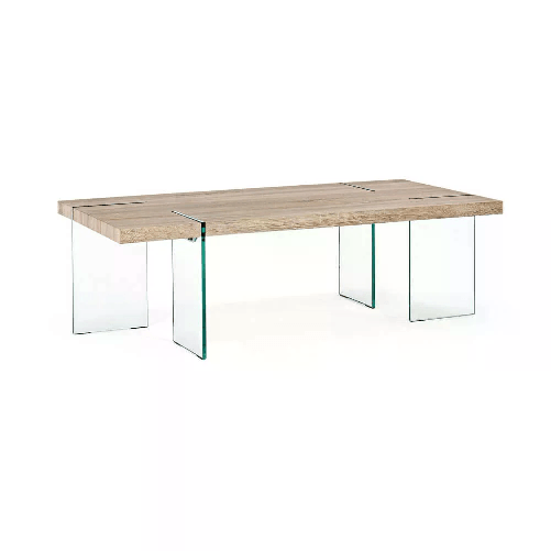 Tavolino rettangolare gambe in vetro 120X60 - TRANQUILITY