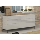 Dmora Credenza Dchaji, Madia da cucina a 1 anta e 6 cassetti, Buffet da soggiorno, Madia da cucina