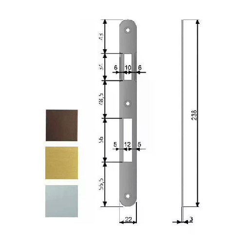 Agb Serrature Incontro Serrature Infilare Bt 8x85 Bronzato 590
