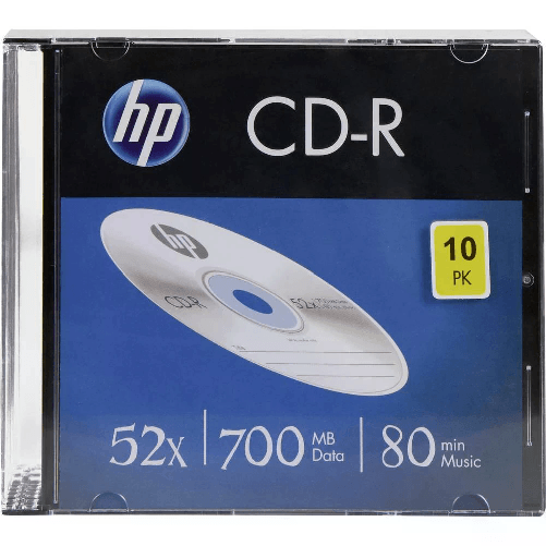 HP CRE00085 CD-R 80Min/700MB/52x Slim case (10 Disc) HP CRE00085 CD vergine CD-R 700 MB 52x 10 pz