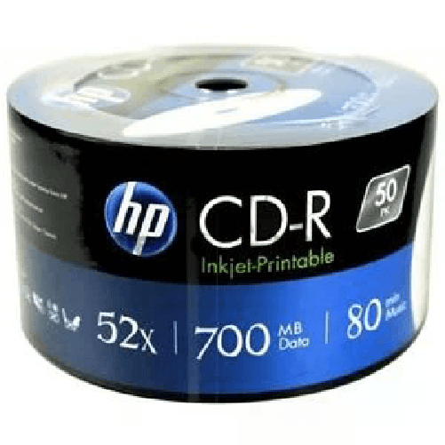 HP CRE00070WIP CD-R 80Min/700MB/52x Bulk Pack (50 Disc) HP CRE00070WIP CD vergine CD-R 700 MB 52x 50 pz