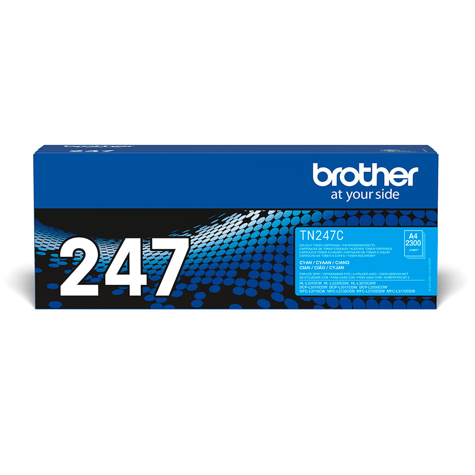 Brother TONER BROTHER TN-247C Ciano 2300PP X HL-L3210CW HL-L3230CDW HL-L3270CDW DCP-L3550CDW MFC-L3730CDN MFC Brother TN-247C cartuccia toner 1 pz Ori
