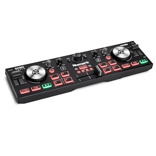 Numark, Mixer DJ Portatile DJ2GO2 Touch, 2 Canali, Nero Numark DJ2GO2 Touch 2 canali Nero