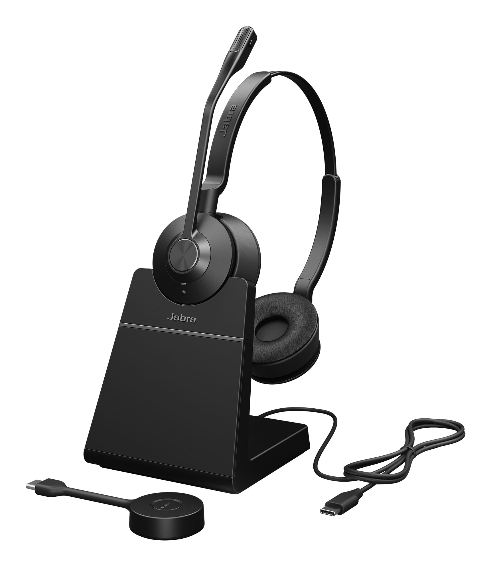Jabra engage 55 se auricolare wireless sovraurale per ufficio nero dect uc 150m Jabra Engage 55 SE Auricolare Wireless A Padiglione Ufficio Nero