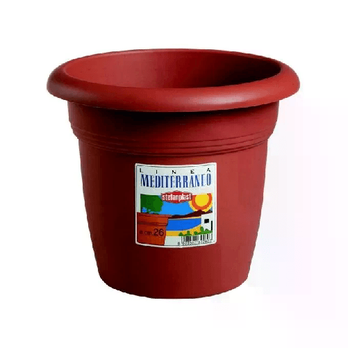 Stefanplast Vaso in Plastica Medio Tondo Coccio 30 H.24,0