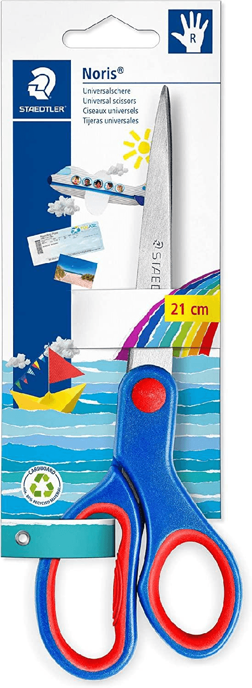 Staedtleler Noris 965 Scuola Scissori per bambini - acciaio inossidabile - morbido ed ergonomia - taglio di qualità - lu
