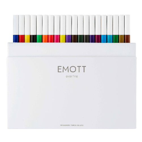 UNI MITSUBISHI Astuccio 40 fineliner EMOTT tratto 0.4mm colori assortiti Uni Mitsubishi Uni-Ball EMOTT evidenziatore 40 pz