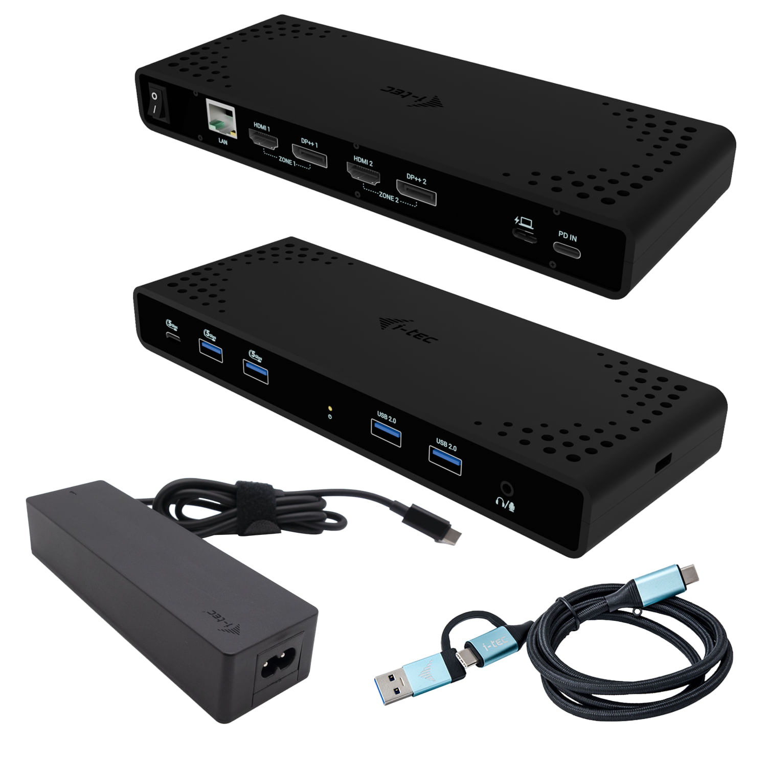 I-Tec Universal Dual 4K Display Docking Station Pd 85W + I-Tec Usb-C Charger 100W i-tec Universal Dual 4K Display Docking Station + Power Delivery 85W