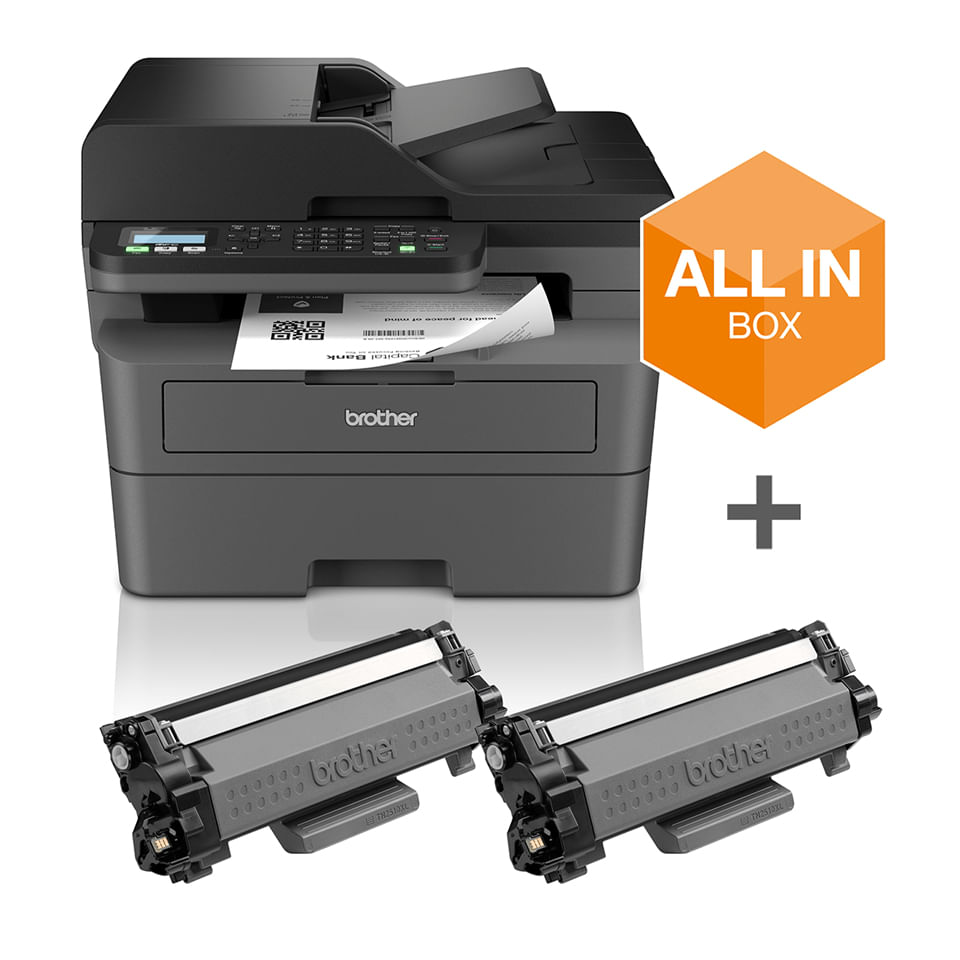 Brother MULTIFUNZIONE BROTHER LASER MFC-L2827DWXL A4 32PPM 128MB 250FF FAX ADF DUPLEX LAN USB2 Brother MFC-L2827DWXL stampante multifunzione Laser A4