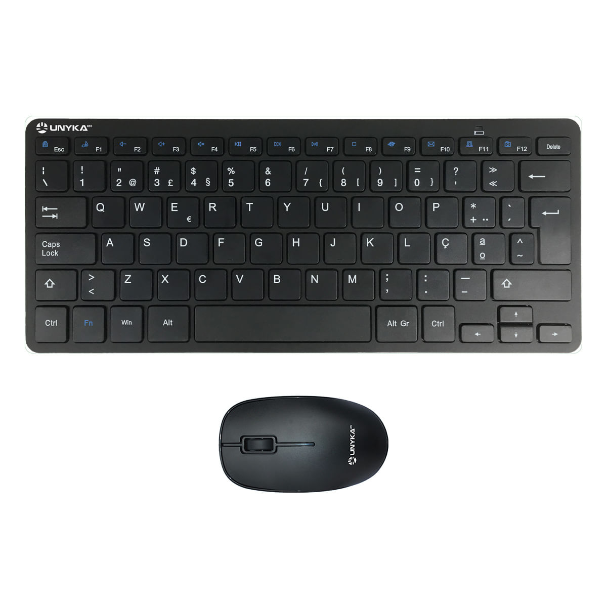 Unykach MK288 Pro Pack di Mini Tastiera Wireless 79 Tasti + Mouse 1200 dpi Wireless 3 Pulsanti Uso UNYKAch UK505448 tastiera Mouse incluso Ufficio RF