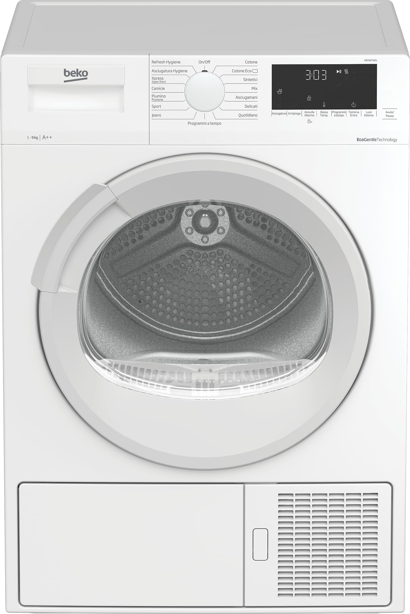 Beko DRX927WN asciugatrice Libera installazione Caricamento frontale 9 kg A++ Bianco