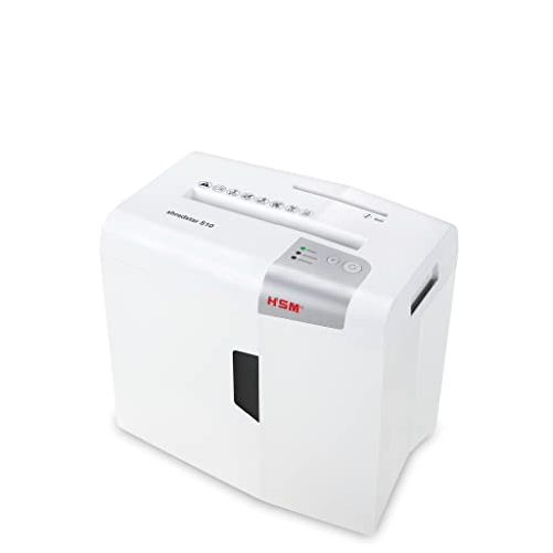 HSM S10 distruggi documenti Taglio a striscia 58 dB 22 cm Argento, Bianco