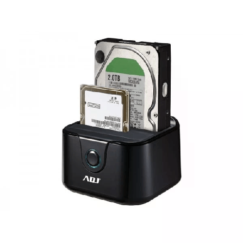 Adj Docking Station Hdd2.5/3.5 Max8Tbbk Double Clonazione Usb 3.0 Sata Adj ADJ DOCKING STATION SATA TASTO CLONE - USB 3.0 - NERO 120-00014