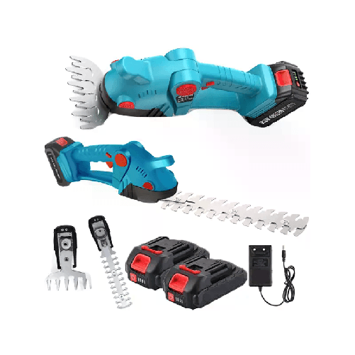 Tagliasiepe A Batteria 2in1 Siepi Rifinitore Taglierba Cesoia Forbici 2 batterie