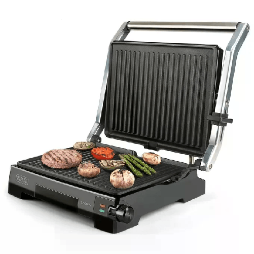 Black & Decker Piastra Grill Elettrica Black & Decker BXGF2200E Nero Alluminio 2200 W Black & Decker BXGR2200E Griglia di contatto