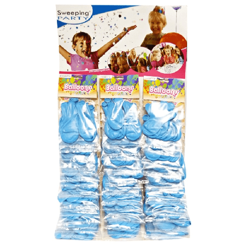 Palloncini 10 Pezzi Blu In Cartella Art.3785