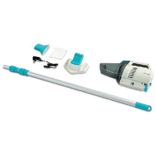 Intex 28628 Aspirapolvere Vacuum Ricaricabile ZR200 per Piscine e Spa con Asta 280 cm e Due Teste Aspiratrici ZR200 Tutte le piscine