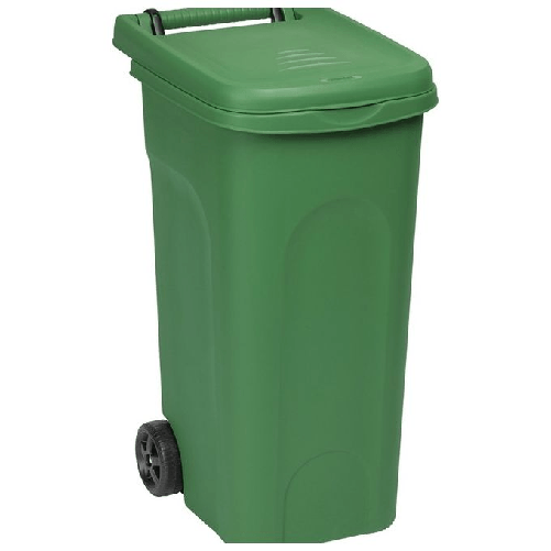 Bidone Urban Con Ruote 80Lt Verde