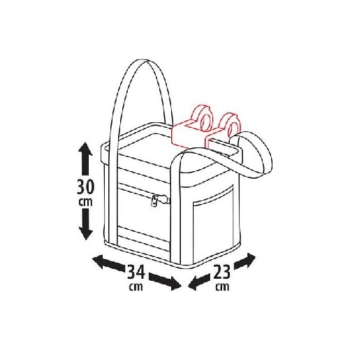 Lampa Easy-Basket, cestino anteriore in tessuto - 14 L