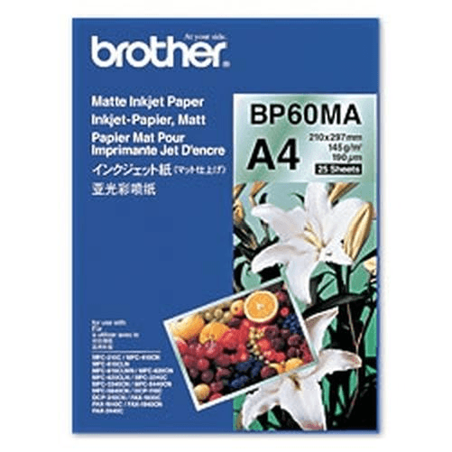 Brother BP-60MA carta inkjet A4 (210x297 mm) Opaco 25 fogli Bianco