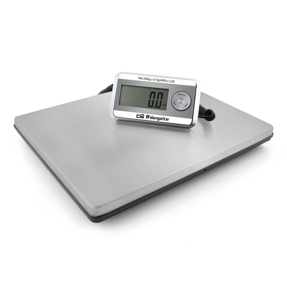 Orbegozo PC 5500 bilancia per uso commerciale Bilancia elettronica per uso commerciale LCD AC, Batteria 200 kg Argento Funzione tara
