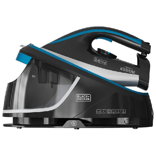 Black & Decker BXSS2401E 2400 W 1,5 L Piastra in Ceramica Nero, Blu, Bianco