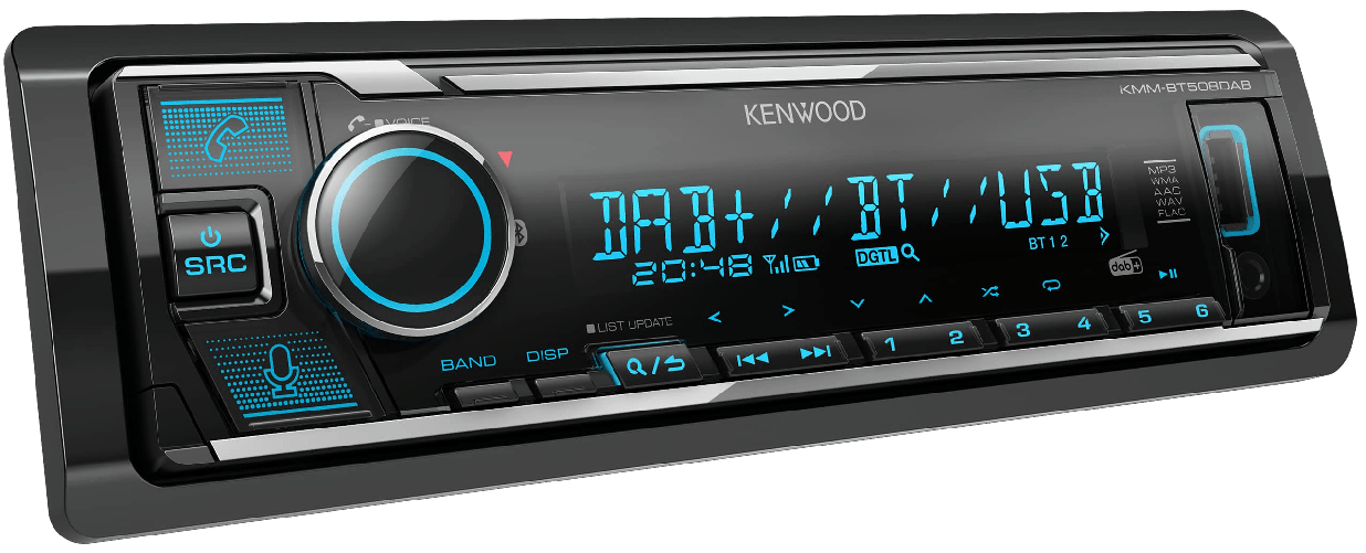 Kenwood Electronics KMM-BT508DAB Ricevitore multimediale per auto Nero 200 W Bluetooth