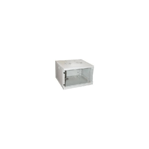 Link LK1906UPH Armadio Rack 19 6 Unita da Muro per Reti 380x600 x450mm Colore Grigio Porta Vetro