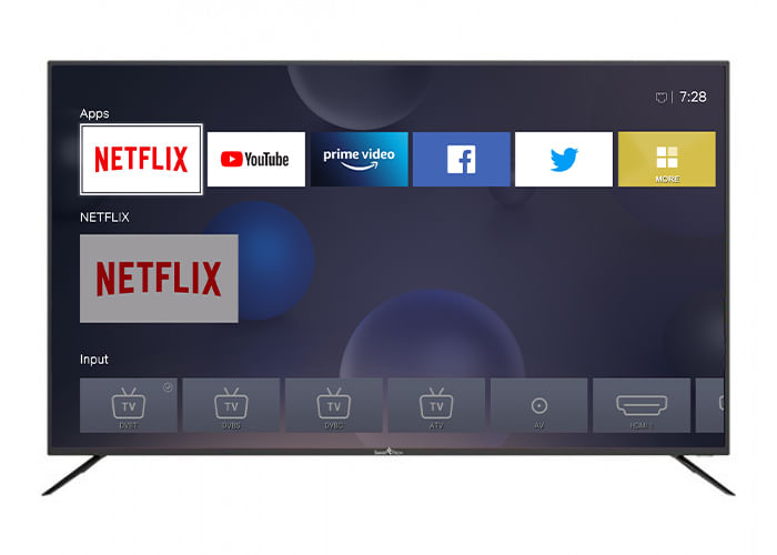 Smart Tech TV LED 4K UHD Netflix/Youtube 43" 109cm, T2/S2/C, Dolby Audio, SMT43F30UV2M1B1 Smart-Tech SMT43F30UV2M1B1 TV 109,2 cm (43") 4K Ultra HD Sma