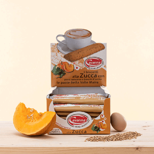 Forneria Artigiana Cavanna S.R.L BISCOTTI ZUCCA E GRANO SARACENO CAVANNA (30PZ)